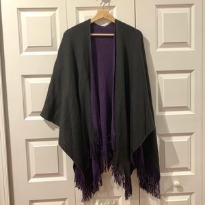 Black Poncho (REVERSIBLE!)